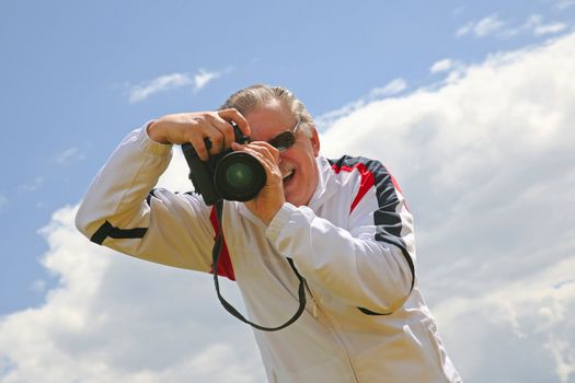 The  photographer during the moment of photographing