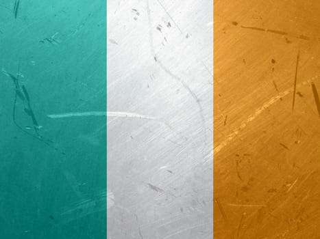 Grunge illustration of the flag of Ireland