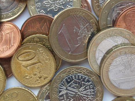 Background of Euro coins money (European currency)