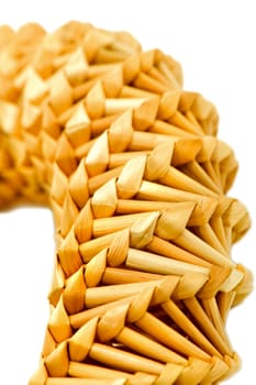 Decoration weaved from straw. A close up