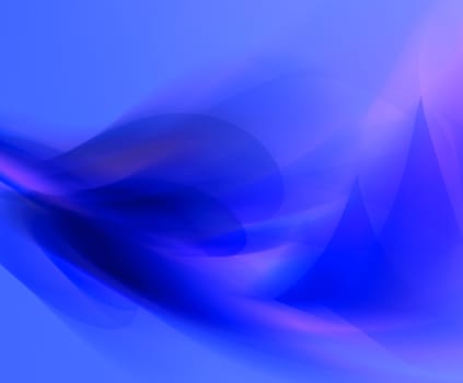 Abstraction. Movement in blue space
