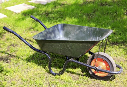 Wheelbarrow in the garden