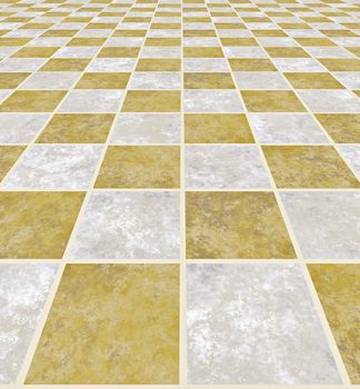 a large image of a checkered light marble floor