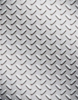 a large seamless sheet of alluminium or nickel diamond or tread plate