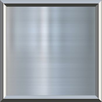 great image of shiny silver or steel plate in frame 