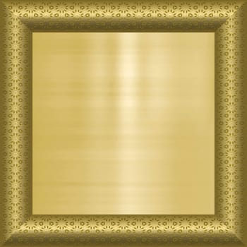 great image of gold plaque in frame