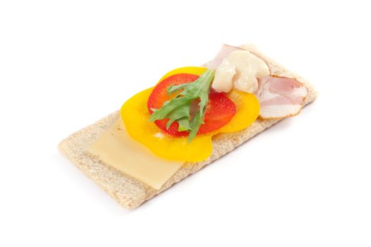 Dietetic sandwich crispbread healthy breakfast 