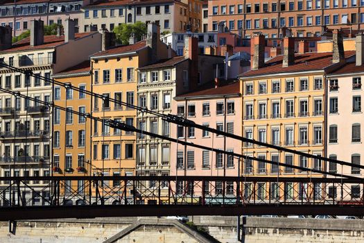 buildings in the Lyon washed in the warm afternoon sunlight