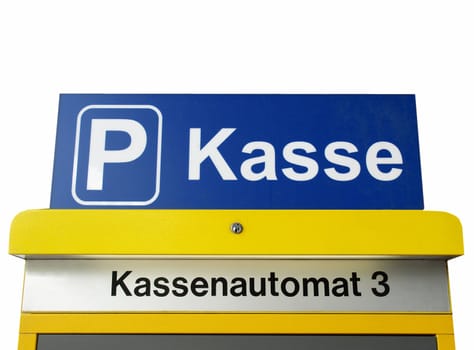 Parking cash desk in Germany (Park kasse)