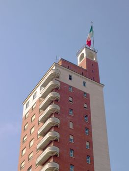 Historic skyscraper in Piazza Castello, Turin, Italy