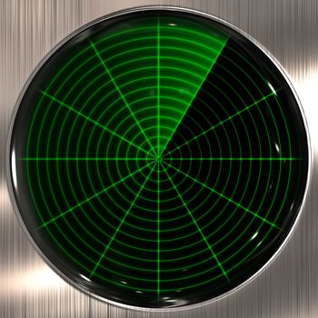 great image of a radar or sonar screen