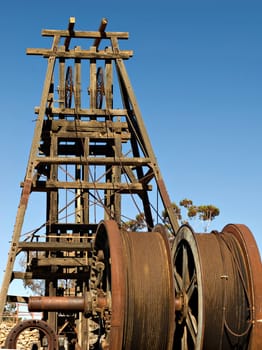 large winder and mine head at broken hill