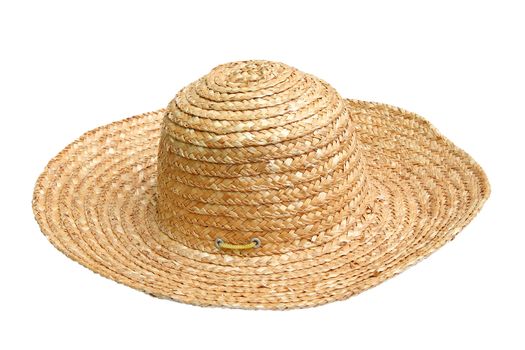 straw hat isolated over white background