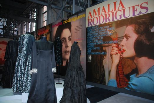 famous Fado singer exhibition of Amalia Rodrigues at Electricity Museum in Lisbon, photo taken on October 9th, 2009