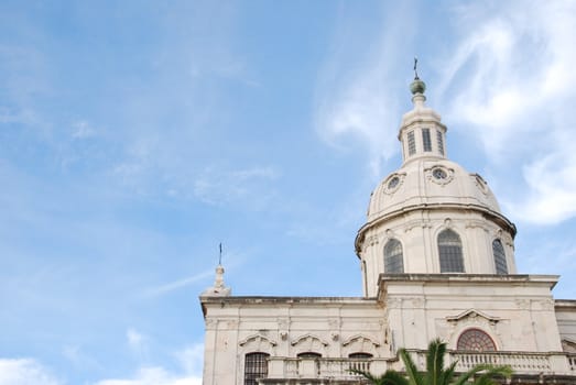 famous and beautiful Memory church in Ajuda, Lisbon (very similar to Pantheon landmark also in Lisbon)
