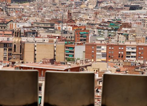 spectacular views of the city from a location in the mountains