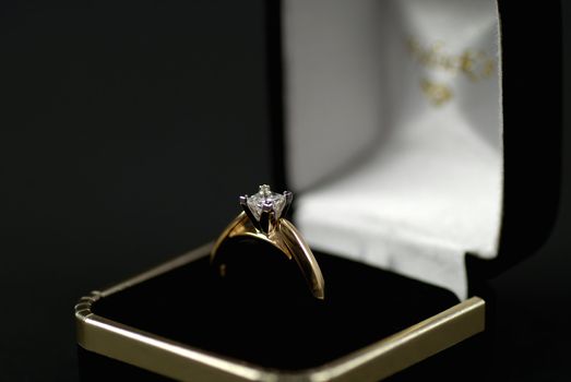 stock picture of a engagement ring with a diamond