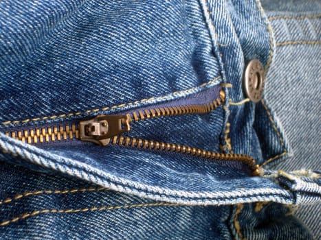 Details of blue jeans