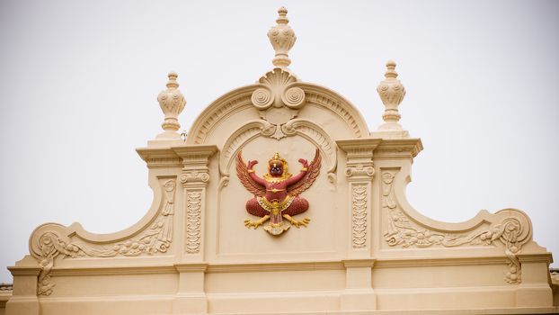 Bangkok, Thailand - October 31, 2010
National symbol of Thailand - garuda emblem on the Royal Palace in Bangkok