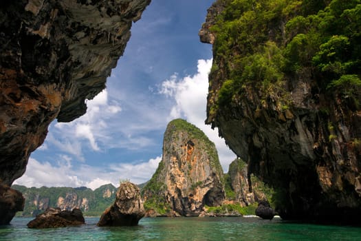 Karst formations in Krabi province, Thailand, Asia