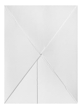 White cardboard box bottom isolated on white