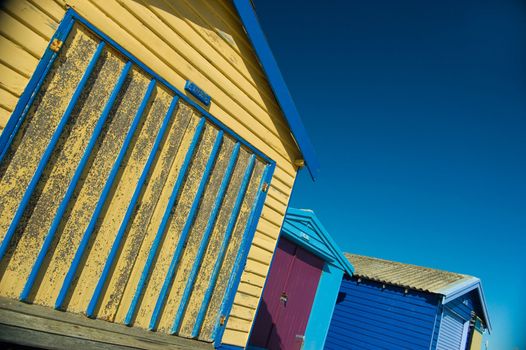A Colourful View of a Row of Beach Huts in Australia