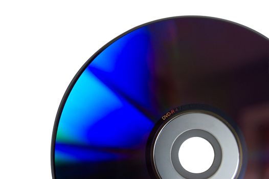 A Colourful Macro Photo of a DVD-R Disc