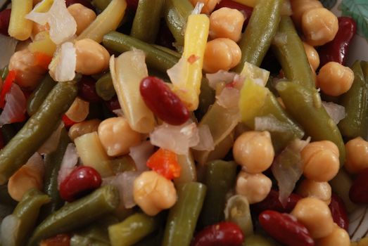 stock picture of a bean and vegetable salad