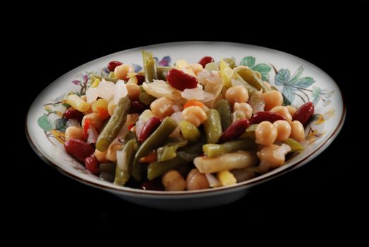 stock picture of a bean and vegetable salad