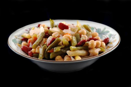 stock picture of a bean and vegetable salad