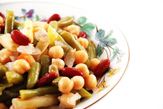 stock picture of a bean and vegetable salad