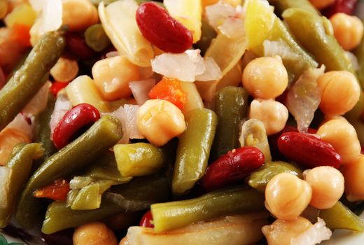 stock picture of a bean and vegetable salad