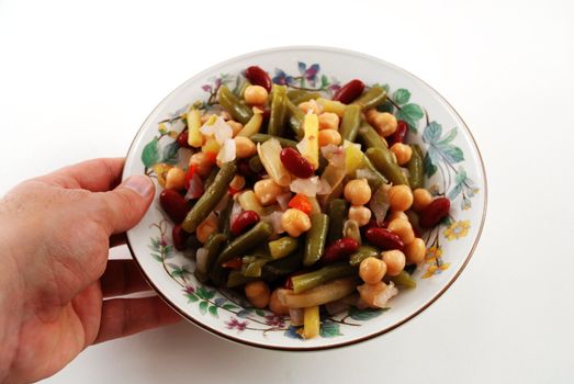 stock picture of a bean and vegetable salad