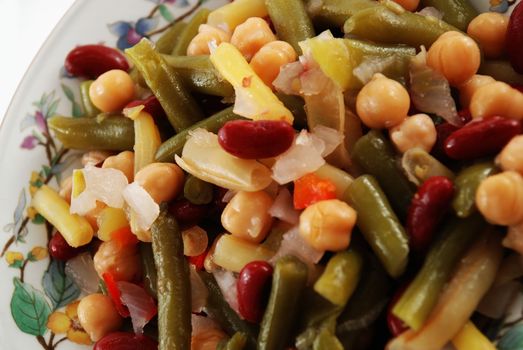 stock picture of a bean and vegetable salad