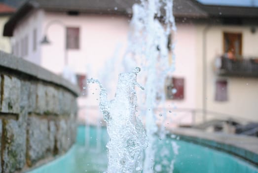 the spout of a fountain