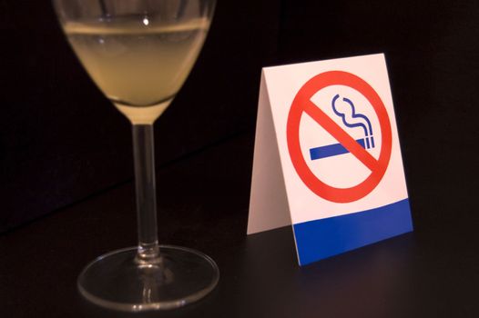 A Topical No Smoking Sign For Cafes and Restaurants