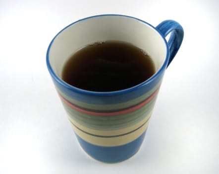 Pictures of a cup of coffee ready to be served in the morning