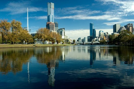 A Colourful Panaramic View of Melbourne Australia