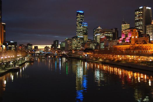 A Beautiful Evening Photo of Melbourne City Australia