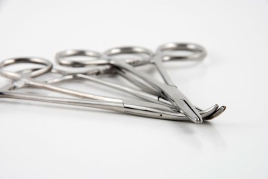 Stock pictures of hemostats used in surgical practice