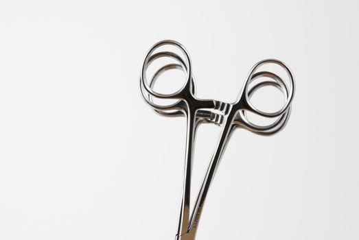 Stock pictures of hemostats used in surgery and in the clinical practice