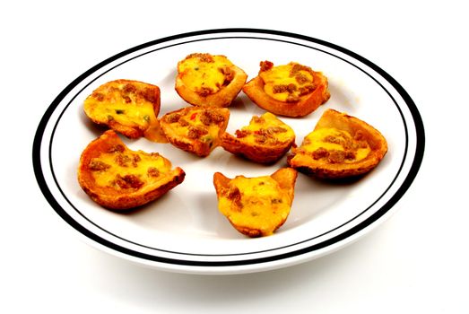 Stock pictures of potato skins loaded with chesse and bacon 