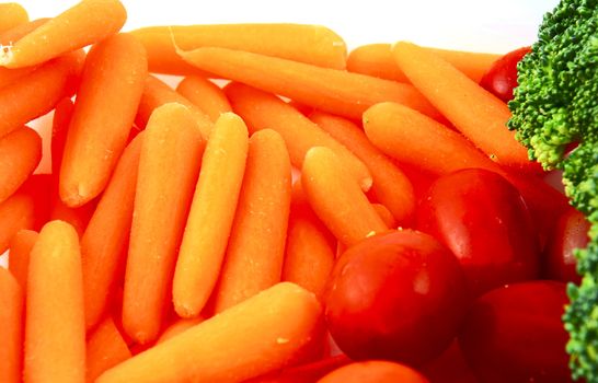 Stock pictures of vegetables ready to be eaten in a tray