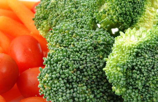 Stock pictures of vegetables ready to be eaten in a tray