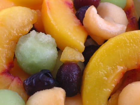 Bowl with different healthy and nutritious fruits