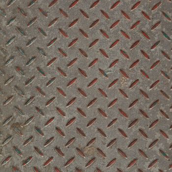 Diamond steel plate useful as a background