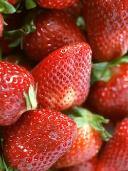 Detail of strawberries useful as a background