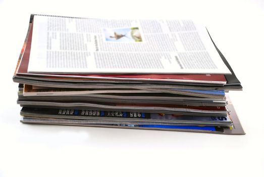 stock pictures of a stack of newspapers or magazines