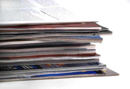 stock pictures of a stack of newspapers or magazines