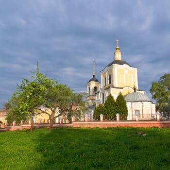 Orthodox russian church in summer landscape